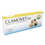 Clamovet 250mg/ Amoxicilina Antibiotico x 40 Und.
