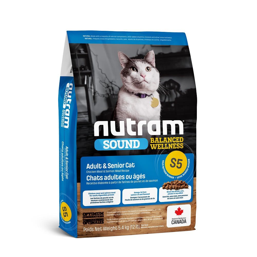 1147.jpg Nutram S5 Sound Adult & Senior Gato 5.4 Kg - Imagen 1