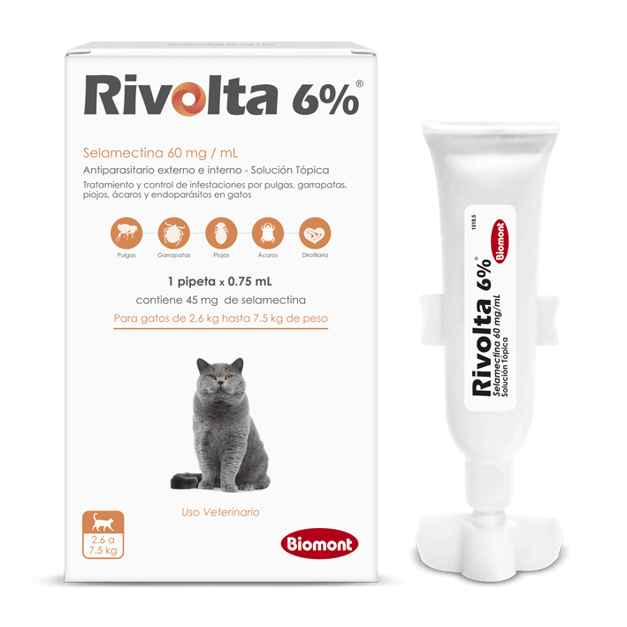 912.png Rivolta 6% Gatos de 2.5 kg a 7.5 Kg - Pipeta de 0.75 mL - Imagen 1