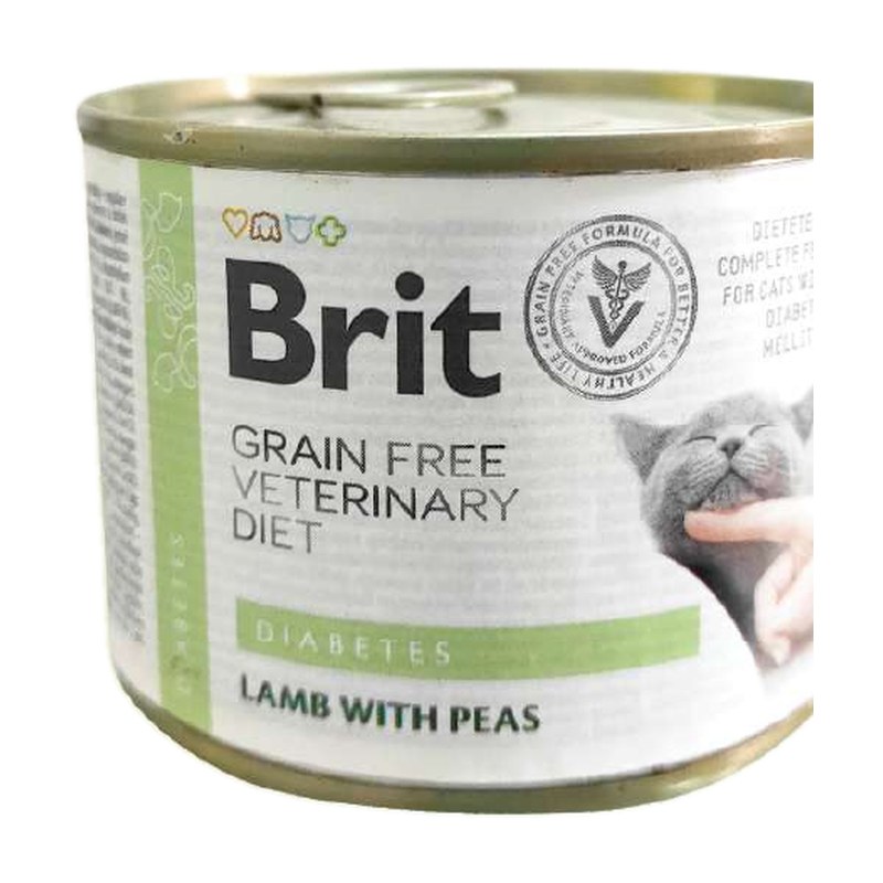 brit-veterinary-diet-cl-diab Brit Veterinary Diet Diabetes Gato – Lata 200 g - Imagen 1